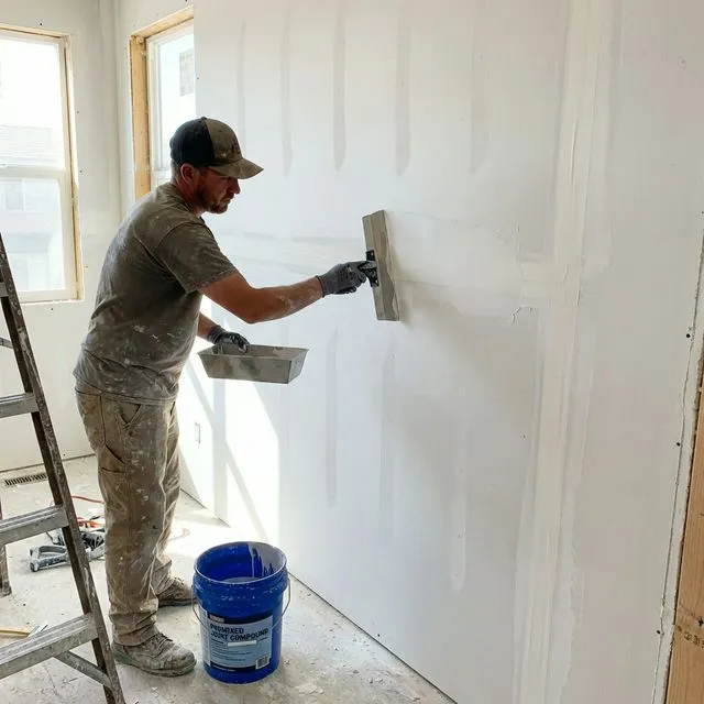 Drywall finishing background