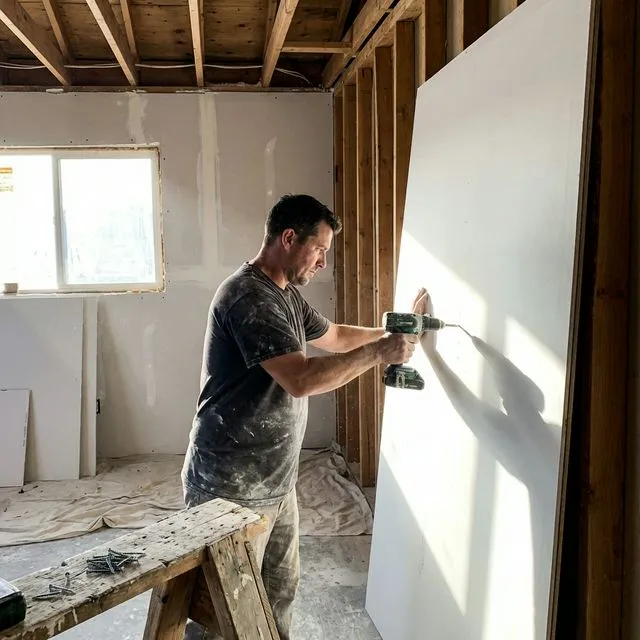 Drywall installation process