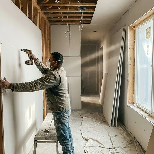 Drywall installation background
