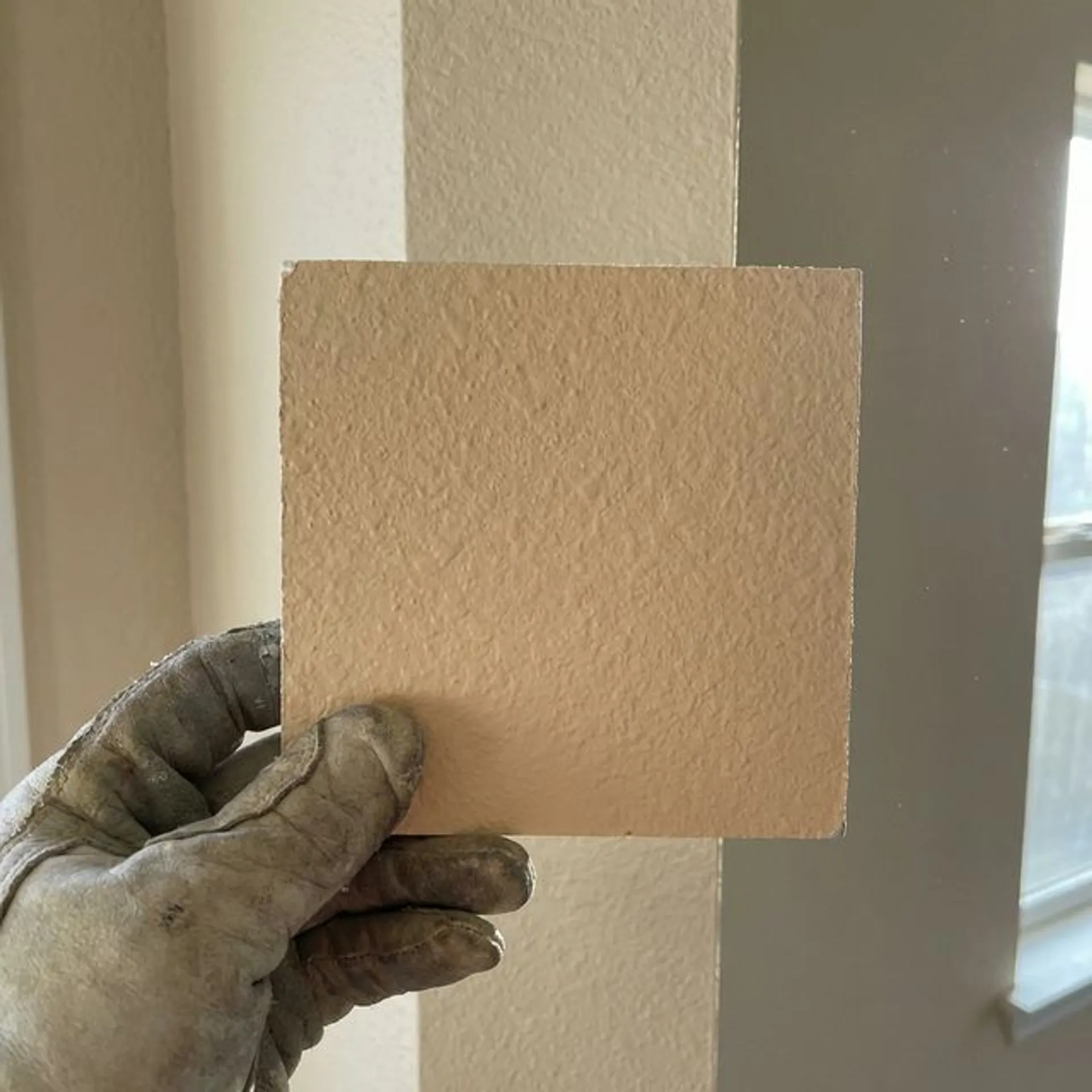Drywall texture matching background