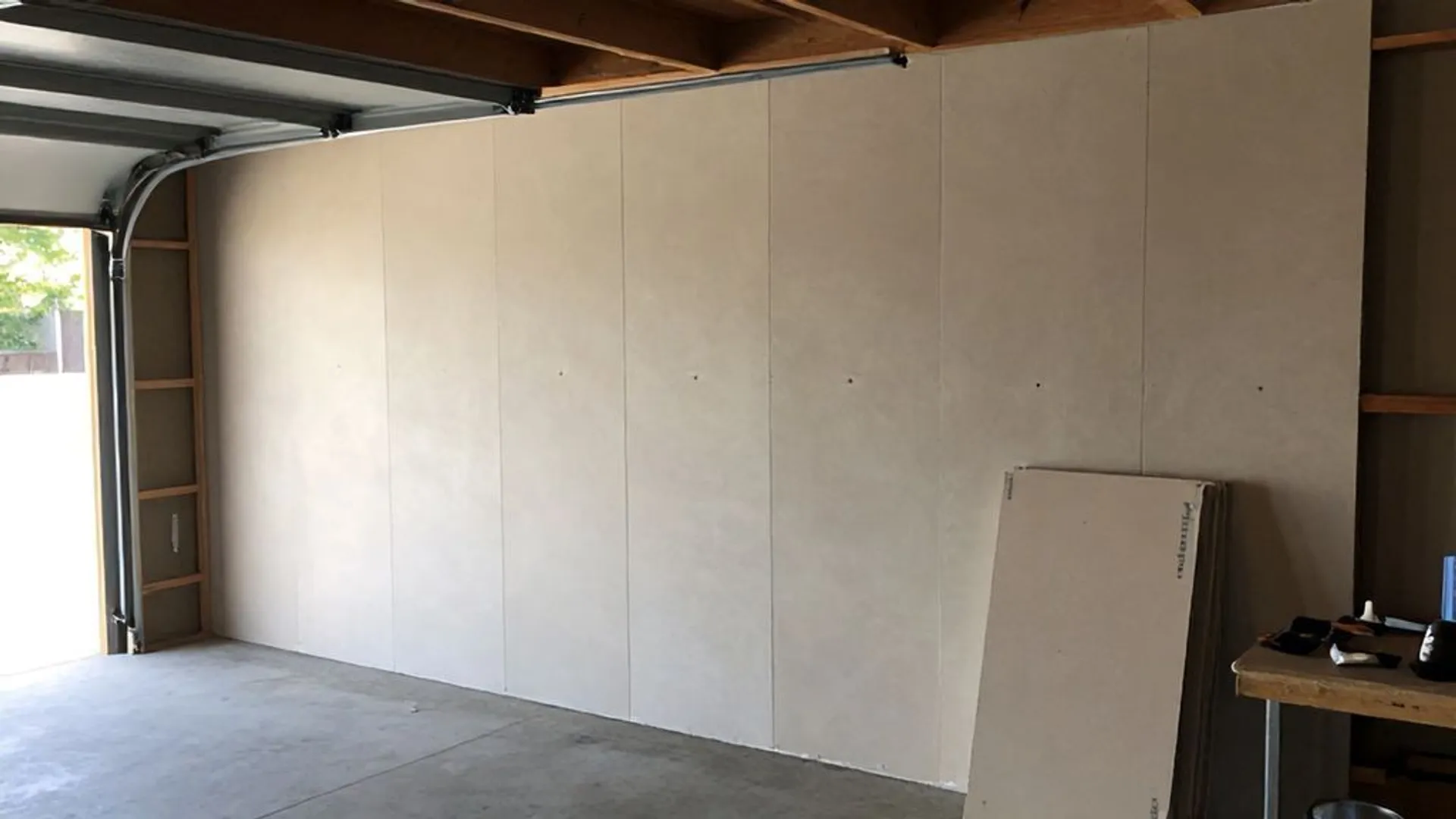 Fire rated drywall installation background