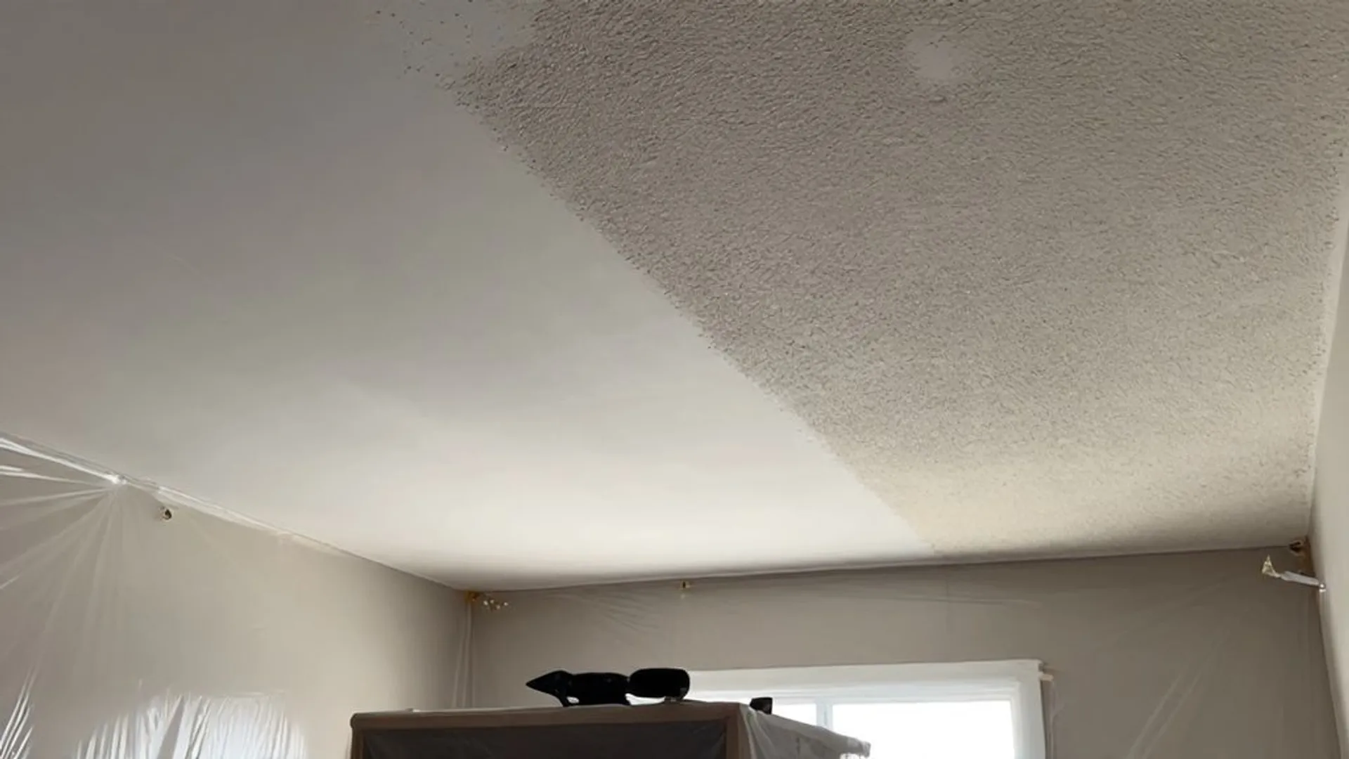 Popcorn ceiling removal background